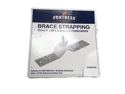 BRACE STRAPPING + 5 TENSIONERS - 25mm x 30m