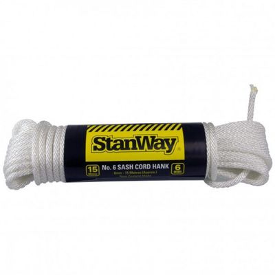 STANWAY WHITE SASH WIN CORD - 15m x 6mm