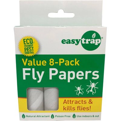 Easy Trap Fly Papers - 8 Pack