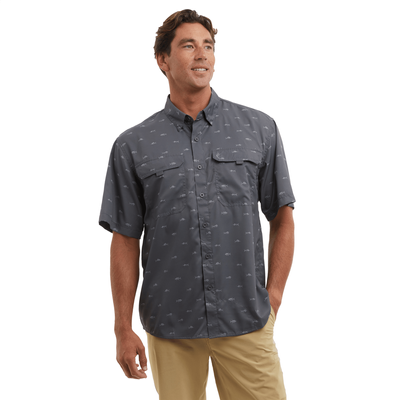 Pelagic Topshot Button Up Shirt - Tiny Fish Graphite