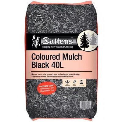 Daltons Coloured Black Mulch - 40L