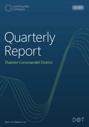 Read the Community Compass Quarterly Report for Thames-Coromandel District