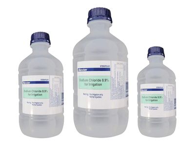 Saline Bottles - Baxter 0.9% Sodium Chloride for Irrigation
