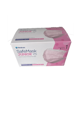 Medicom SafeMask Junior Child Earloop Masks (Pink)