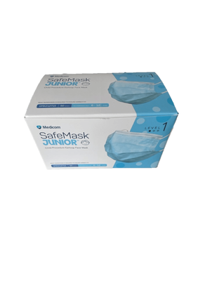Medicom SafeMask Junior Child Earloop Masks (Blue)