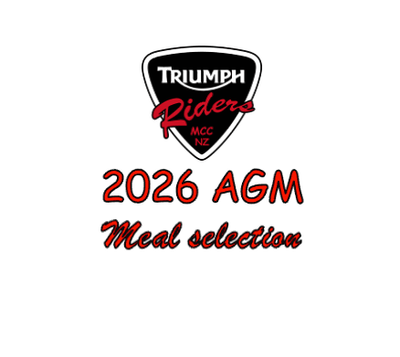 2026 AGM meal selection