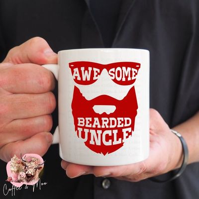 Awesome Bearded Uncle Mug - 7 Colours To Choose From