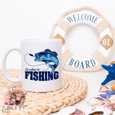 I&#039;d Rather Be Fishing Mug Or Tumbler