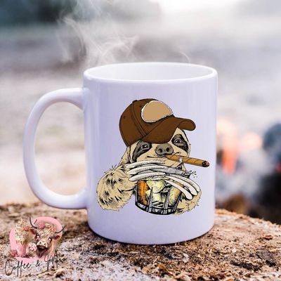 Whiskey Sloth Mug Or Tumbler