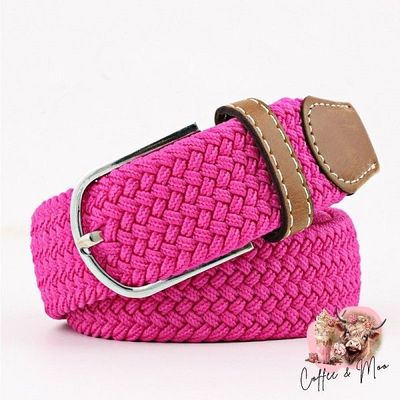 Dark Pink Braided Belt