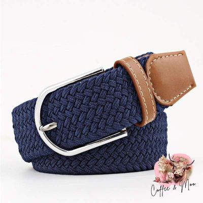 Navy Braided Belt