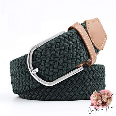 Dark Green Braided Belt