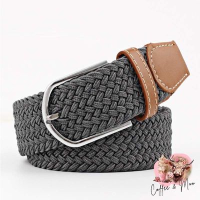 Dark Grey Braided Belt