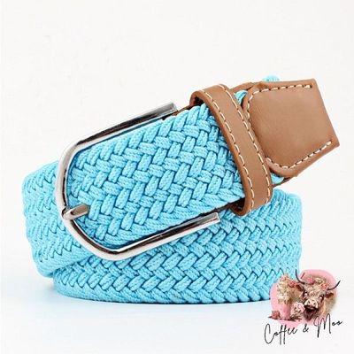 Baby Blue Braided Belt