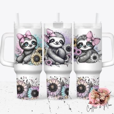 Rainbow Sloth Tumbler