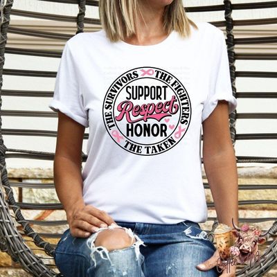 Support, Respect, Honor Breast Cancer T-Shirt