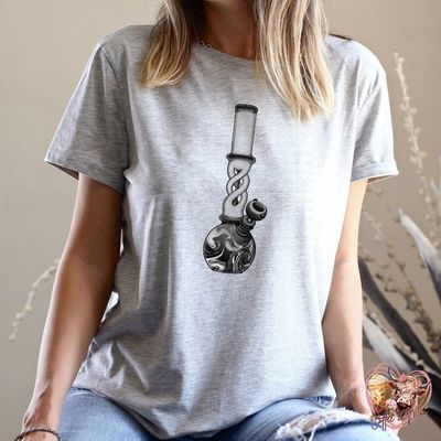 Black and Grey Bong T- Shirt