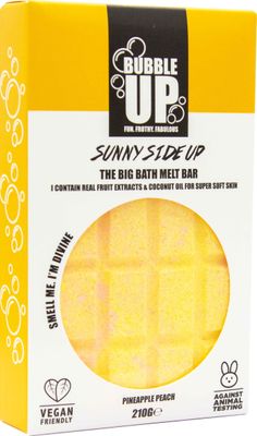 Bubble Up Bath Oil Melt Bar - Pineapple &amp; Peach