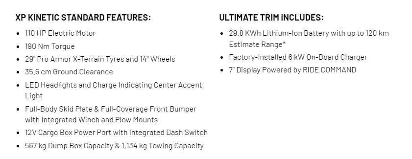 2024 Ranger XP Kinetic Ultimate Features