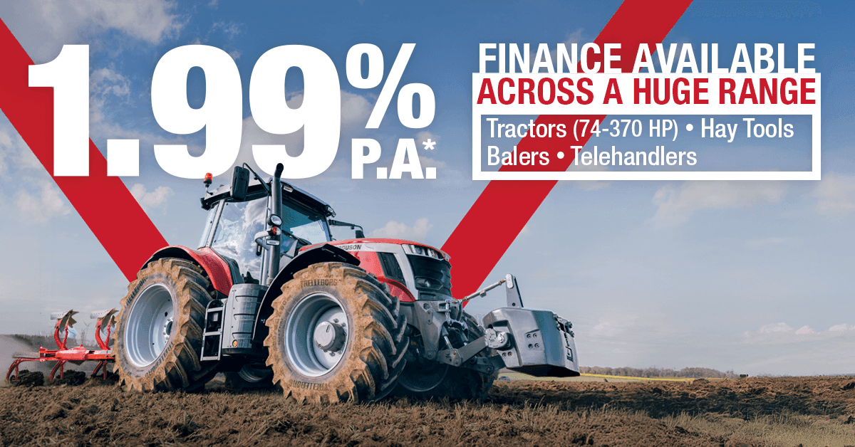1.99% finance available across a huge range of Massey Ferguson gear.*
