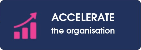 Accelerate the organisation.