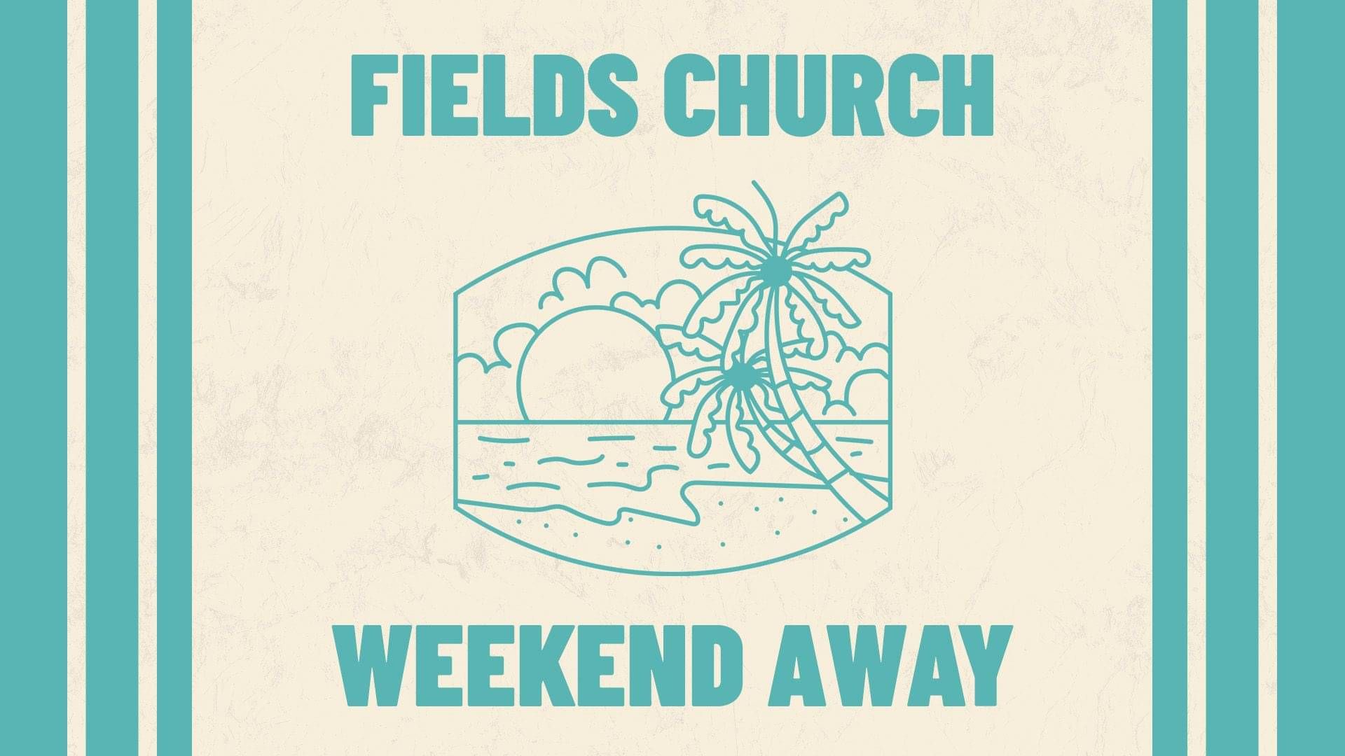 Fields Church Camp with mountain and sky sunset logo