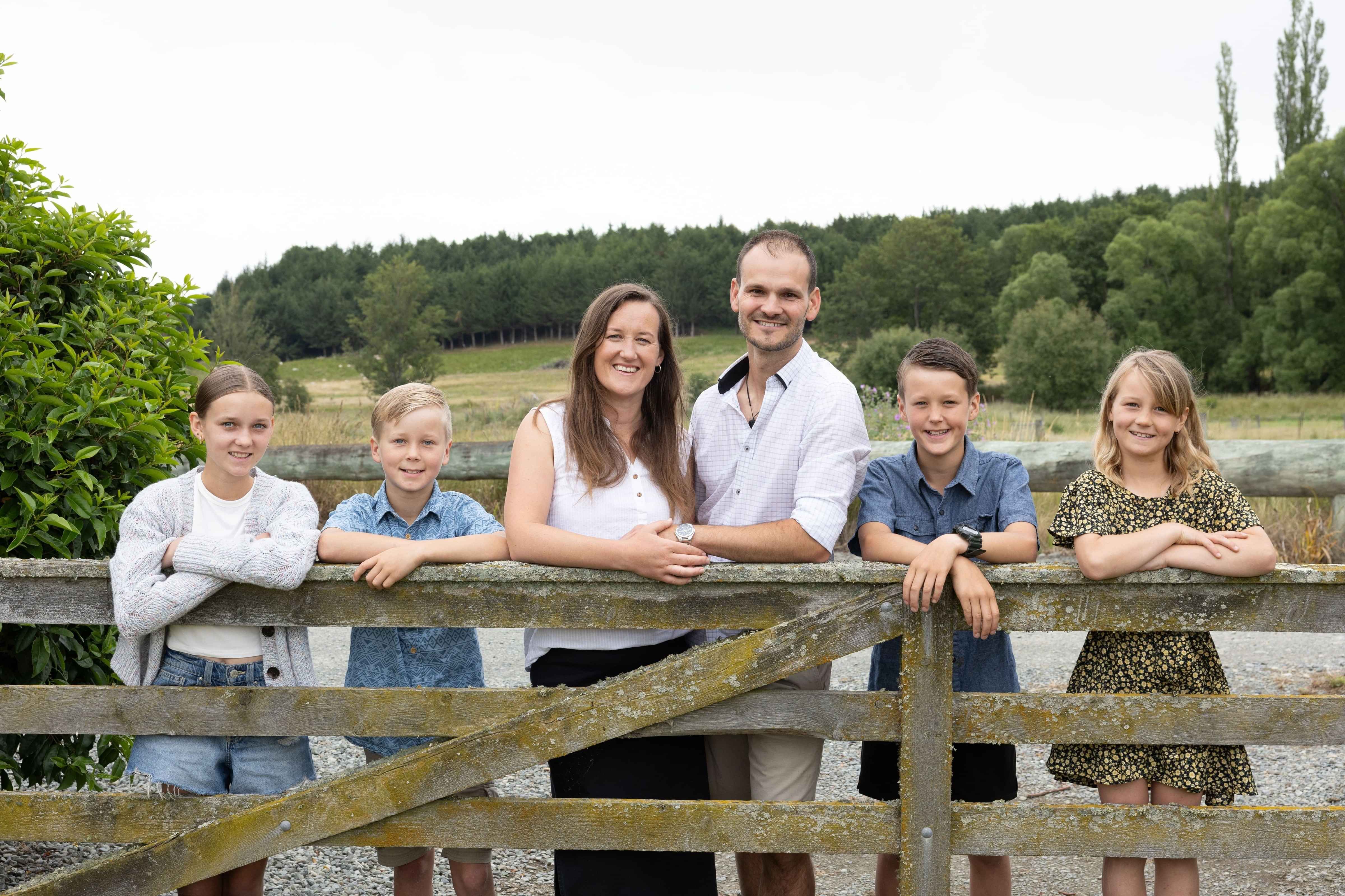 Family photo of the Burnells