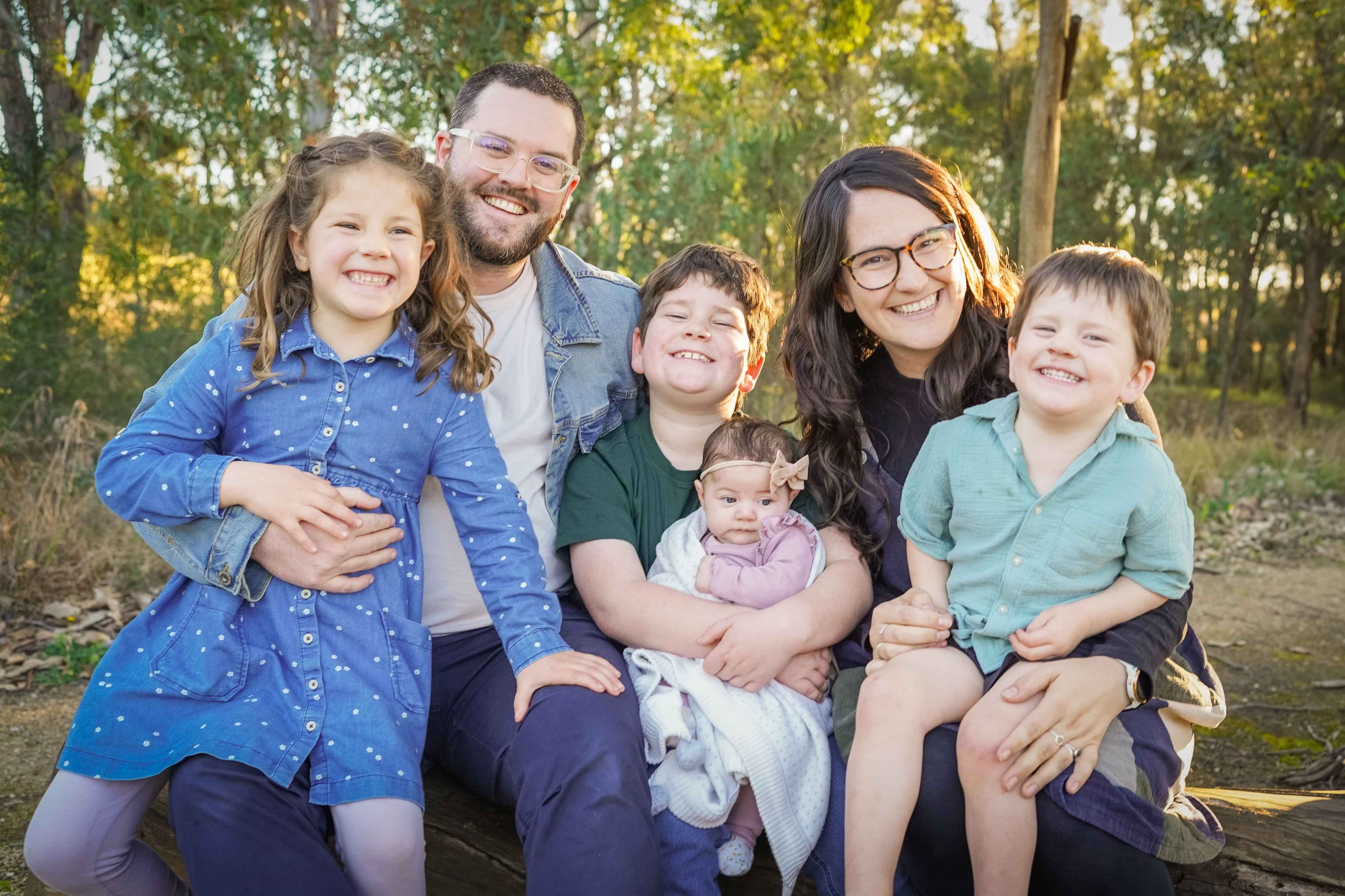 Family photo of missionaries in Japan