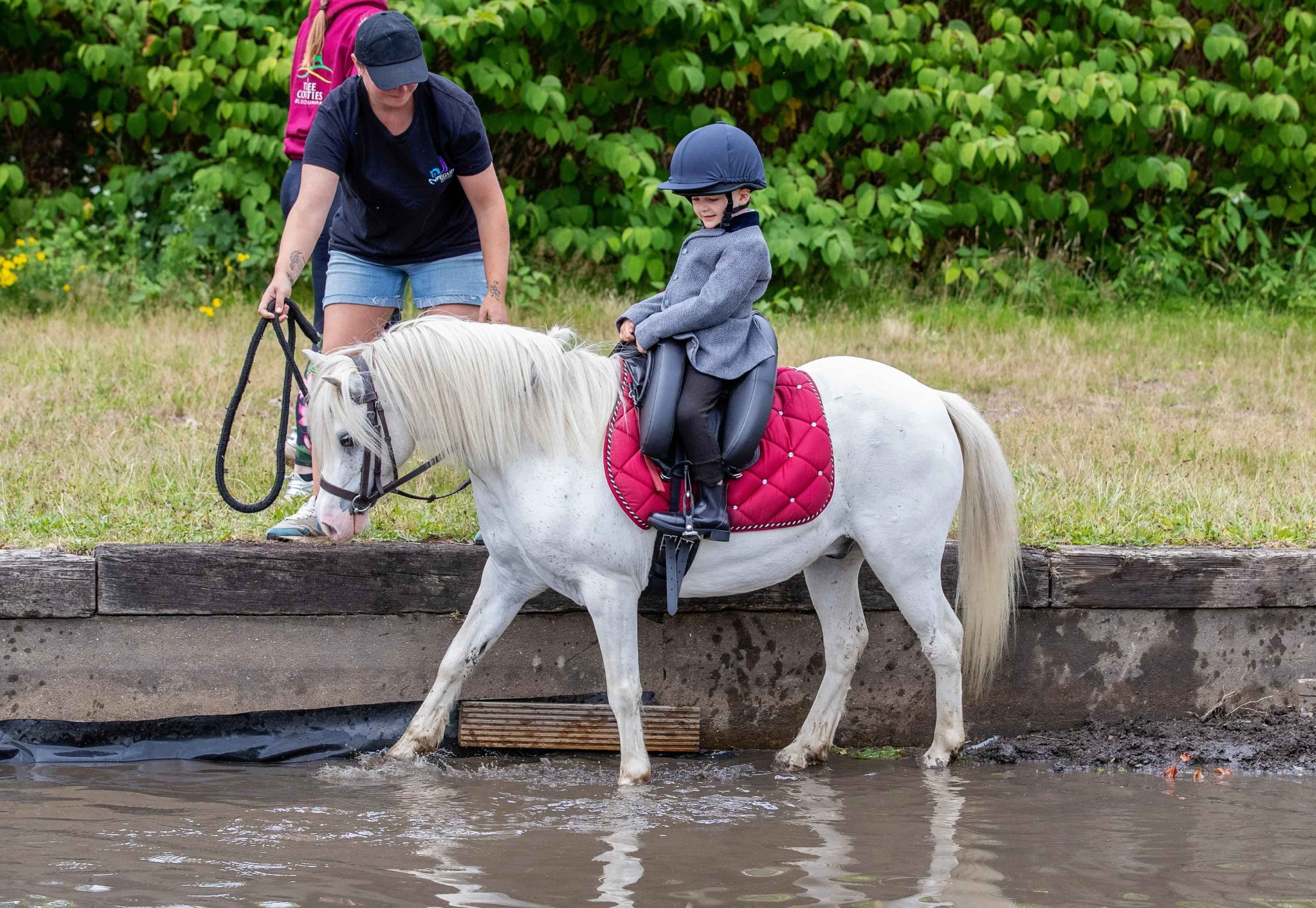 Inky Dinky Saddle on a small pony ready for a child's ride