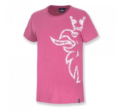 Women&#039;s Pink Loose Fit Griffin T-Shirt - L