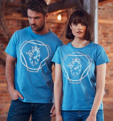 Women&rsquo;s Sky Blue Gradient T-Shirt - L