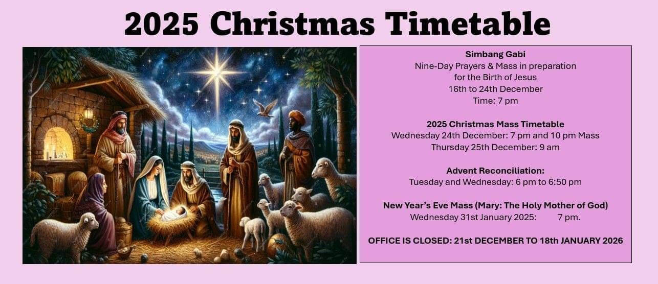 Click here for Holy Week 2024 Timetable