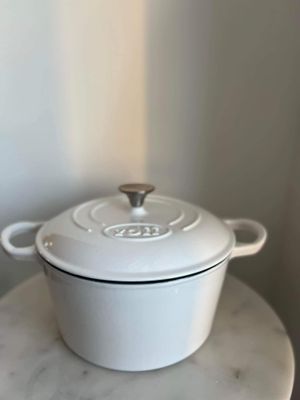 Cast Iron stock pot - white 3.7Ltr