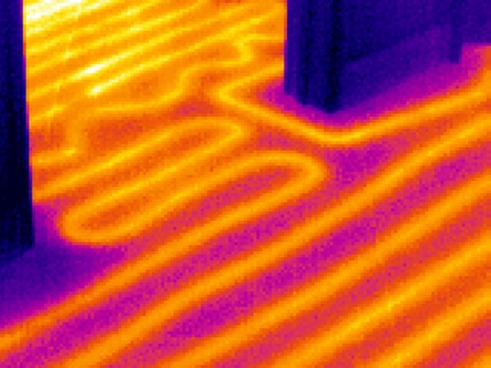 Underfloor heating thermal image