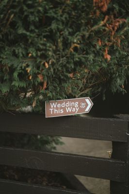 &#039;Wedding This Way&#039; Sign