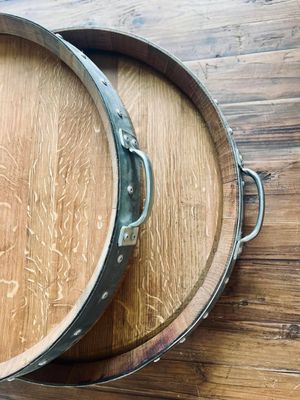 Wine Barrel Platters - Round