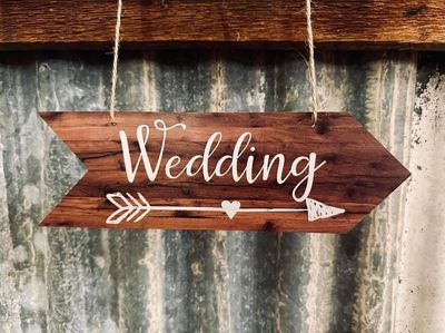 &#039;Wedding&#039; Wooden Sign