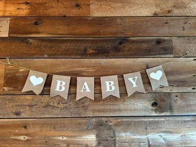 &#039;Baby&#039; Burlap Bunting