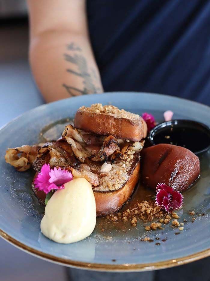 Photograph of restaurant breakfast dish