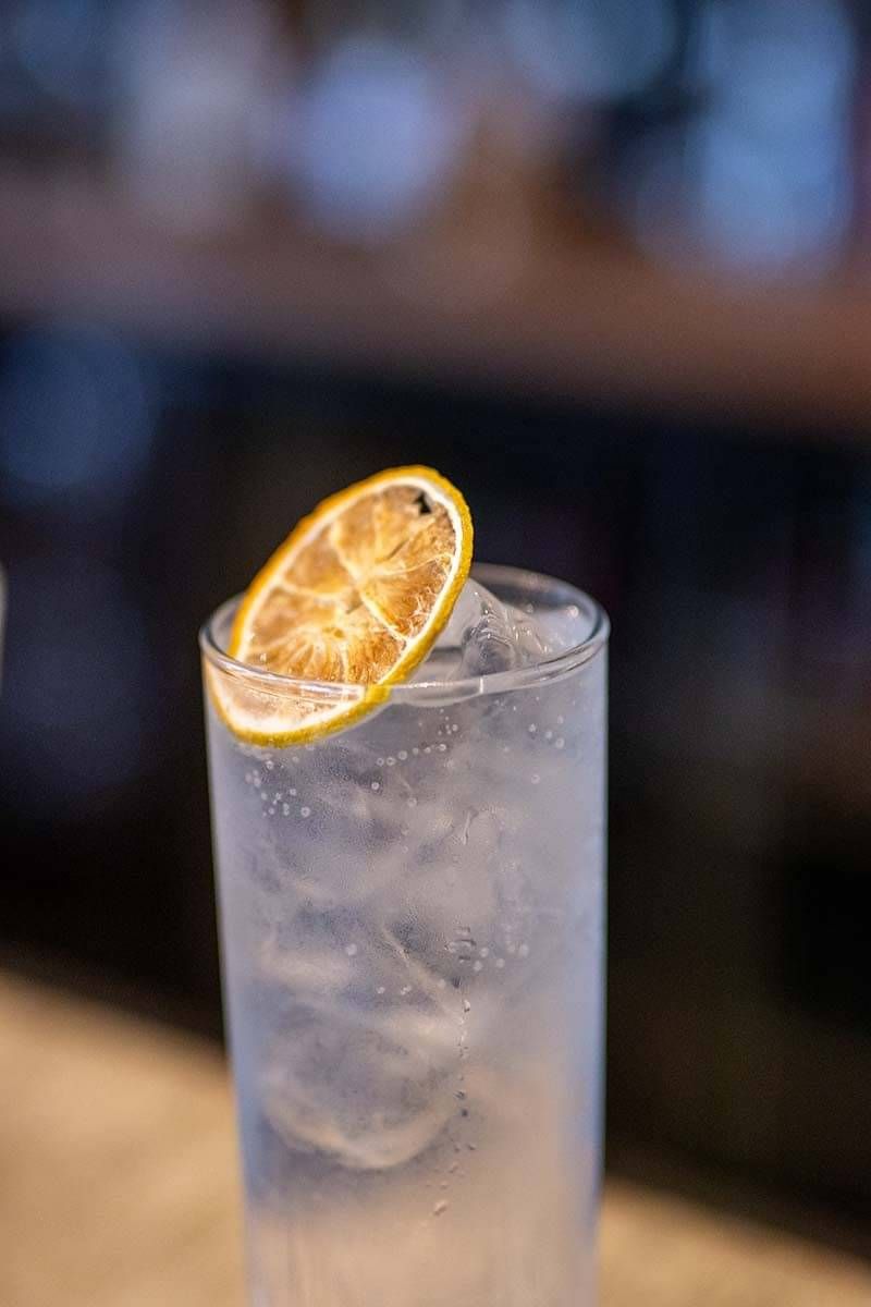 Product photo of cocktail in glass with Matakana Gin