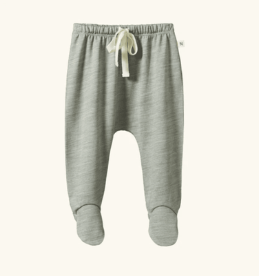 MERINO FOOTED ROMPER - GREY MARL