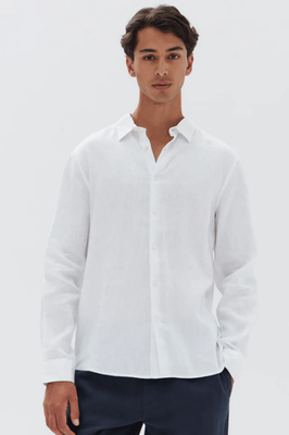 CASUAL LONG SLEEVE SHIRT - WHITE