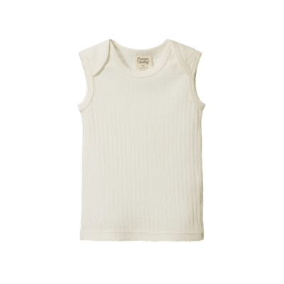 MERINO POINTELLE SINGLET - NATURAL