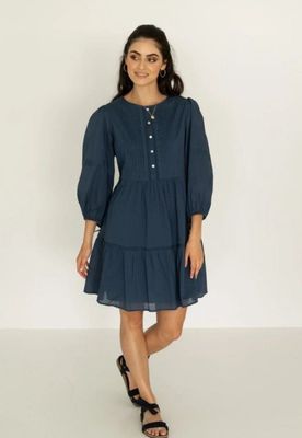 BLOSSOM DRESS - NAVY