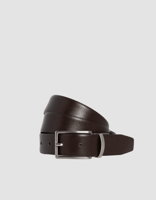 BENSON REVERSIBLE LEATHER BELT - SNAKE AND BLACK