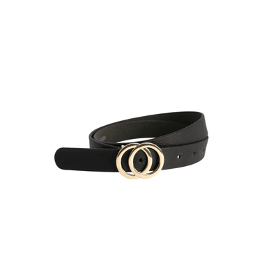 BRITTANY LEATHER BELT - BLACK