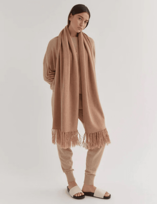 LONGLINE WOOL SCARF - SAND