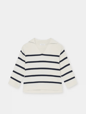 KIDS PARISIENNE POLO - TRUE NAVY STRIPE