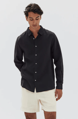 CASUAL LONG SLEEVE SHIRT - BLACK