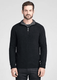 ESTUARY 1/2 ZIP - BLACK